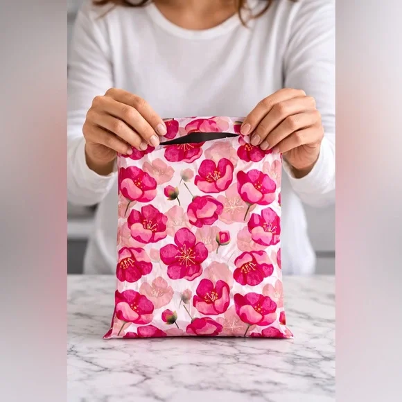 20 Pink Poppy Poly Mailers 10x13 Shipping Bags Boutique Mailing Envelopes 🌸 - Picture 5 of 5